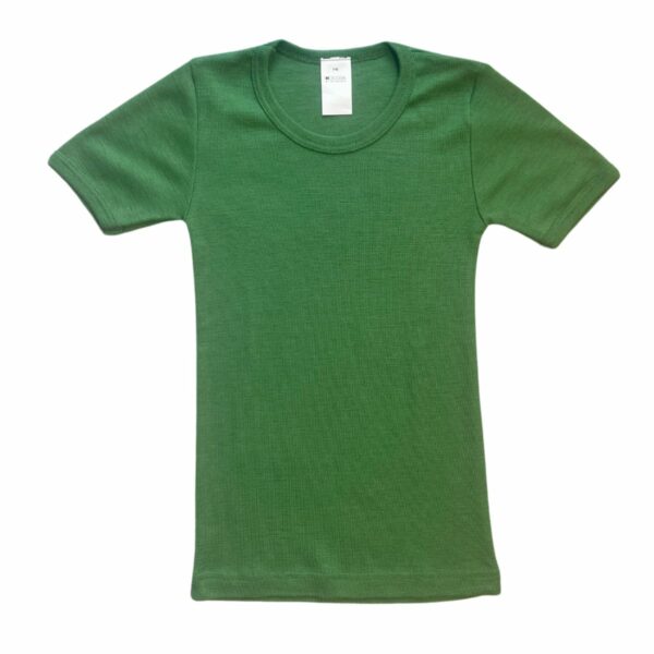 Wolle-Seide T-Shirt für Kinder - Sommerwolle - Lilinki Hocosa grün